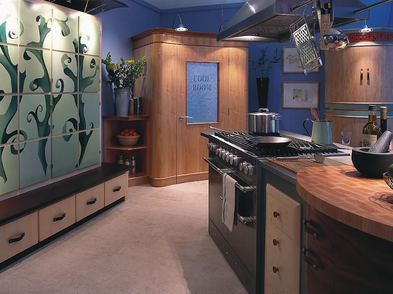 Kitchen featuring a cold room for food storage