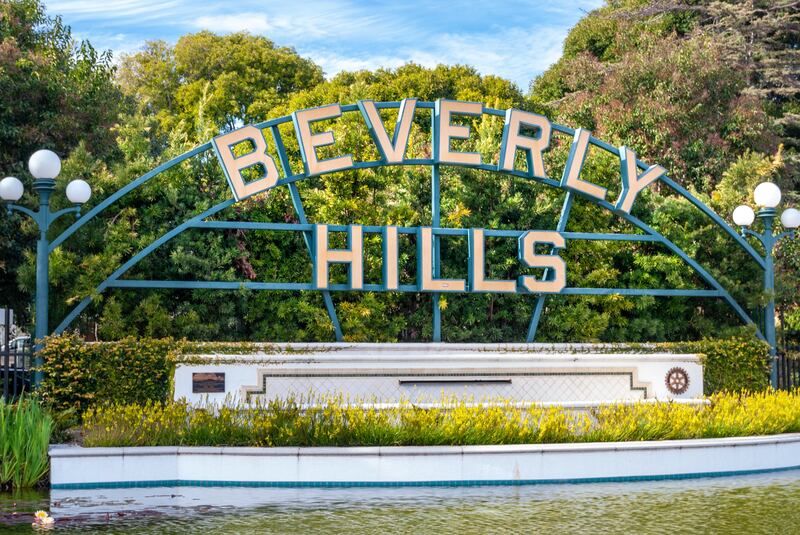 Beverly Hills sign in California