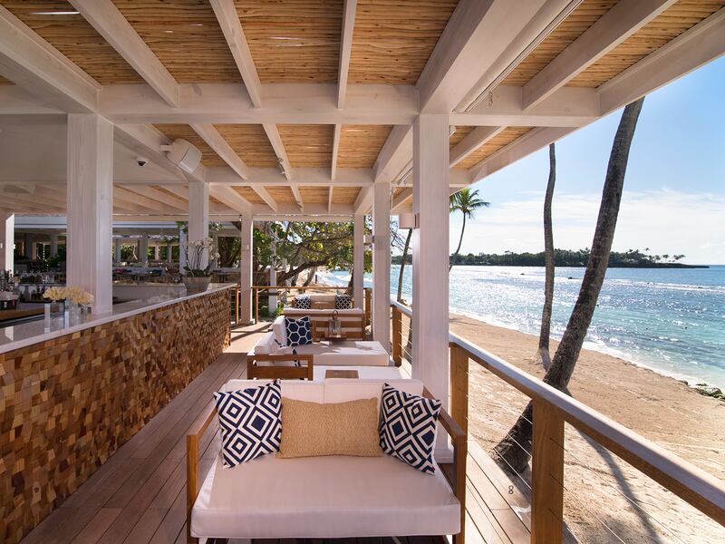 A beachside bar in the Dominican Republic