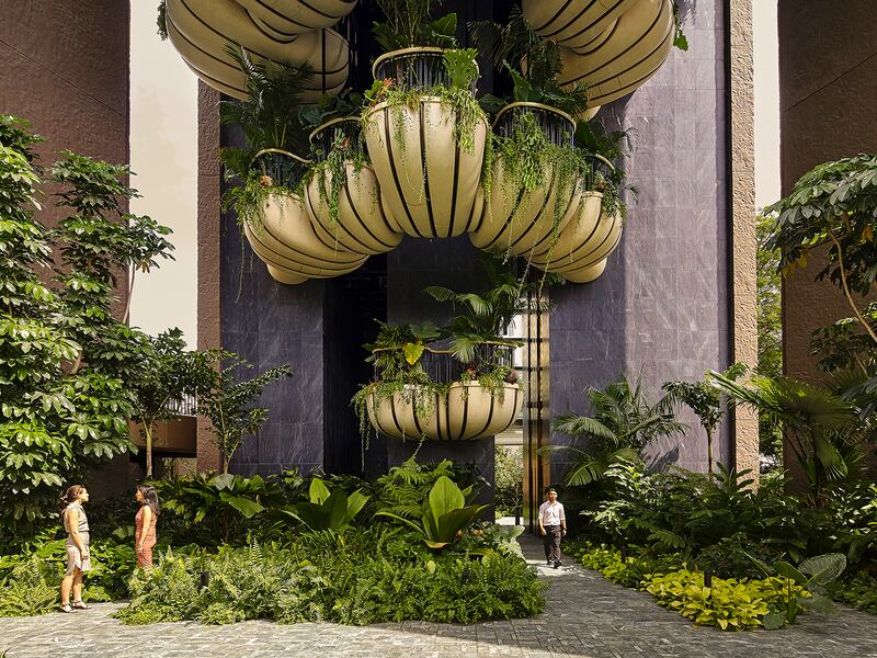 Giant planters that double up as balconies